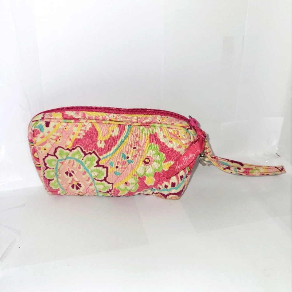 Vera Bradley Small Clutch Wristlet Wallet Pink 6.5 x 3 x 1 in
